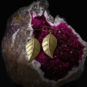 Handmade Brass Leaf Earrings | Nature Inspired Bohemian Jewelry | Vintage Gold Earrings