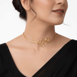 Handcrafted Brass Hasli Choker – Timeless Tribal Elegance in Wire Work