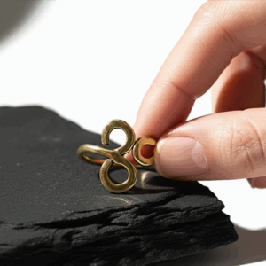 Handmade Brass Swirl Ring – Minimal Abstract Wire Art Statement Ring