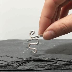 Boho Silver Swirl Ring for Women | Handmade Everyday Jewelry