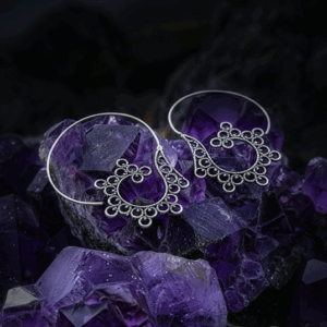 Handcrafted Silver Hoop Earrings | Elegant Filigree Statement Earrings for Women