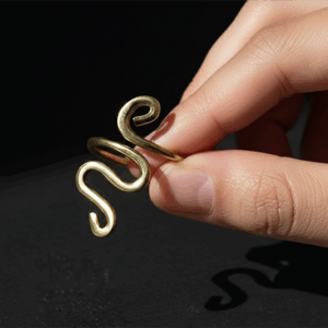 Artisan Brass Spiral Ring for Women | Handcrafted Bohemian Style