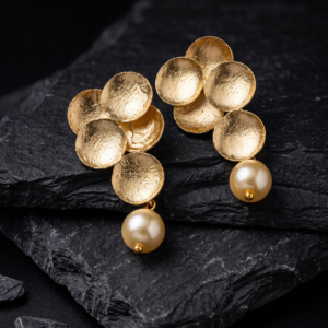 Handmade Gold-Finish Hoop Earrings | Minimal Boho Statement Earrings for Women