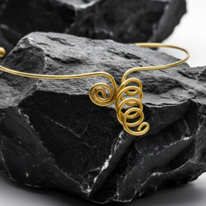 Artisan Wire Work Brass Hasli Necklace – Tribal Boho Choker, Traditional Indian Jewelry