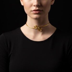 Bohemian Brass Hasli Choker – Handmade Tribal Indian Statement Jewelry